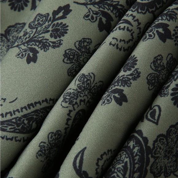 Cider Pattern Slit Midi Skirt - Picture 5 of 8